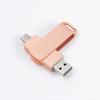 Memoria USB Metálica de Doble Uso para Teléfono Móvil y Computadora Tipo-C 128g Gran Capacidad 64g Doble Interfaz Regalo Escolar Grabado Mayoreo
