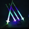 Barra de Soporte Electrónica LED Intermitente Fluorescente Retráctil Grande de Cuatro Secciones para Puesto Callejero, Concierto, Cumpleaños y Otros