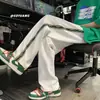 Calças de Verão Masculinas Estilo Transfronteiriço, Versátil Estilo de Hong Kong Retas Largas Esportivas Tendência High Street Casuais para Homens, Temporada de Outono
