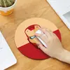 Mouse pad redondo de borracha protetor de pulso pequeno borda com trava de mão teclado de laptop escritório jogo espessado resistente à sujeira