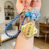 Llavero Chapado en Oro con Forma de Diamante, La Riqueza Viene de Todas Partes, Princesa, Por Favor Hazte Rica, Colgante para Teléfono Móvil, Regalo con Mensaje de Bendición Estilo Chino
