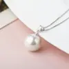 Colar de Aço Inoxidável Feminino Pingente de Pérola Sintética Estilo Japonês e Coreano Corrente Curta para Clavícula Acessórios Curtos Presente Venda por Atacado