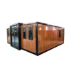 Contenedor Expandible de Doble Ala Transfronterizo de 1332 cm Contenedor Móvil Plegable Casa Prefabricada Casa Modular Habitable Tipo Ala con Decoración