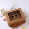 Caja Transparente para Cupcakes con Ventana Caja para Repostería de Celebridad de Internet Caja de Embalaje para Pasteles de Copo de Nieve Galletas Caja de Embalaje para Tartaletas de Huevo al por Mayor