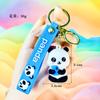 Chaveiro Criativo de Bambu Panda Desenho Animado Casal Panda Fofo Pingente Fivela Acessórios para Mochila Escolar Pequeno Presente Atacado