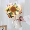Regalos creativos para maestros, hombres y mujeres, ramo de graduación, flor de lana de girasol tejida, regalo de agradecimiento para el día del maestro.
