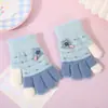 Guantes Calientes para Niños Invierno Dibujos Animados Lindos Guantes para Bebés de 1 a 3 Años Gateo Juego Guantes de Medio Dedo para Bebés