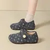 Zapatos de Invierno Nuevos de Lunares Tribu Yue Moda Casual Versátiles Cómodos No Cansan los Pies Antideslizantes Resistentes al Frío Zapatos de Algodón para Mujer