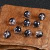 Fantasma negro cuentas redondas negras diy con cuentas hecho a mano accesorios diy cristal solo palomitas de maíz cuentas sueltas cuentas redondas bolsa completa
