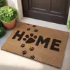 Felpudo de fibra de coco con diseño de Shiba Inu de dibujos animados, antideslizante, resistente al desgaste, alfombrilla de entrada para quitar el polvo para uso doméstico