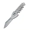 Faca Espinha de Peixe Faca Criativa para Abrir Caixas Faca Dobrável Faca Chave Faca de Bolso de Metal Mini Aço Inoxidável Multifuncional Portátil