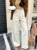 Jeans Anchos Curvos Retro Gris Mingyue para Mujer 2026 Otoño/Invierno Nuevos Pantalones de Pierna Ancha de Tiro Alto Sueltos Adelgazantes de Longitud Completa para Mujer