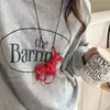 Otoño e Invierno Elegante Maillard Dibujo Animado Gato Estampado Leopardo Largo Cuello Halter Diseño de Clip para Gafas Elegante Versátil Collar para Mujeres