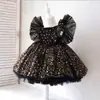 Verano 2025 Nuevo Estilo Vestido de Malla de Princesa para Niñas Pequeñas Vestido para Fiesta de Cumpleaños Fibra de Poliéster Clase B