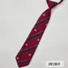 Corbata de estilo universitario JK/DK a rayas japonesas sin corbata uniforme estudiantil rojo cianótico gris azul camisa accesorios de uniforme para hombres y mujeres