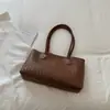 Bolsa Tote Shuai Mijia Estilo Coreano Retrô com Textura Trançada para Mulheres 2026 Novo Estilo Diário Grande Capacidade para Ir ao Trabalho Ombro Único Bolsa de Axila