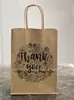 Comercio exterior Amazon Papel Kraft gracias Inglés bolsa bolso bolsa de regalo bolsa para hornear en stock venta al por mayor
