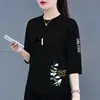 Roupa de maternidade e-commerce transfronteiriço camiseta de sete mangas manga curta feminina estilo coreano ins moderna solta modeladora casual top da moda