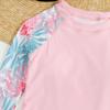Traje de baño para niñas Falda dividida Dos piezas Cubre abdomen Delgado Empalme de color Niños medianos y grandes Casual Dibujos animados Bañador para aguas termales