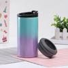 Vaso para coche de acero inoxidable de 16 oz con pintura arcoíris transfronterizo, tanque de aislamiento frío de doble uso multifuncional, vaso de hielo para coche para exteriores al por mayor