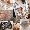 Atacado Colorido em Formato de Orelha, Formato de Garra, Vidro, Costurados à Mão com Strass Que Não Prendem nas Roupas, Strass de Garra para Decoração de Roupas, Sapatos e Bolsas, Acessórios de Cristal