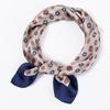 Pañuelo de Seda Coreano de Estilo Chic Simple para Mujer Profesional Chifón Estampado Dorado 53cm Pañuelo Cuadrado Pequeño de Moda para Mujer