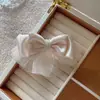 Pasador de Pelo con Lazo de Organza Estilo Coreano, Pasador de Pelo de Perlas de Alta Gama Multicapa en la Parte Posterior de la Cabeza, Tocado Dulce Elegante Estilo Nuevo