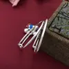 Pulseira infantil azul gordinha prata de lei 999 sino infantil gato joias de prata lua cheia japonesa e coreana presente