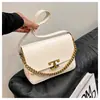 Bolso de Moda de Alta Gama para Mujer 2024 Nuevo de Moda Versátil Cadena Bolso Cuadrado Pequeño Gran Capacidad Estilo Coreano Bolso de Hombro para el Trabajo