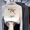 Camiseta Interior de Cuello Alto Medio para Niños de Terciopelo Alemán con Forro Polar para Otoño e Invierno, Camiseta de Manga Larga Engrosada para Niños para Primavera y Otoño