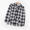 Camisa nueva de primavera y otoño para mujer, camisa clásica a cuadros de manga larga para madre de mediana edad, abrigo superior holgado para mujer