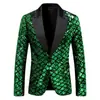 Traje masculino de outono e inverno tamanho europeu com gola barge, vestido para apresentador de palco, banquete, festa, com lantejoulas de diamante ZT-X45