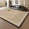 Alfombra de Sala de Estar Vintage Estilo Francés, Sofá, Felpudo de Dormitorio, Sin Mantenimiento, Impermeable, Lavable, Limpiable con Paño, Engrosado, Forma Irregular, Felpudo Antideslizante