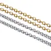 Cadena O de acero inoxidable línea redonda collar cruzado en forma de O joyería de acero de titanio accesorios DIY cadena simple colgante cadena para clavícula de hombres y mujeres
