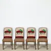 Banderola de Mesa y Funda de Silla Navideña Nueva Transfronteriza Decoraciones Navideñas Terciopelo Cepillado Impreso por Ambos Lados Decoración de Ambiente para Restaurante