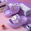 Tamancos e Chinelos de Verão da Princesa Elsa para Crianças Meninas, com Solado Macio, Bico Fechado, Antiderrapantes, Sandálias de Desenho Animado para Bebês, Atacado