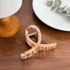 Pinza para el Cabello Grande con Patrón de Mármol de Gama Alta, Material de PC, Pasador Anticaída, Peinado Recogido en la Parte Trasera de la Cabeza, Moderno Accesorio para el Cabello de Pinza Tiburón