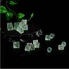Pedrinhas de fluorita de cristal natural Pedra bruta de cristal octaédrica Pedra bruta de fluorita verde Espécime mineral polido artesanato