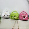 Bolsa de cosméticos de peluche Kabi con dibujos animados, bolsa de almacenamiento de gran capacidad, portátil para estudiantes, bolsa de viaje para artículos de tocador y cosméticos