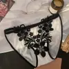 Roupas Íntimas de Renda Bordada Femininas Cintura Baixa Estilo Francês Sexy Vazado Malha Transparente Macias Algodão Puro Calcinhas Finas Femininas