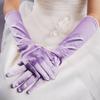 Luvas de Noiva Cetim Longo Cetim Retrô Acessórios para Fotos de Casamento Fotografia de Viagem Protetor Solar Vestido de Noiva Luvas de Casamento