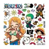Adesivos bidimensionais Mercadoria de Anime One Piece Luffy Zoro One Piece Decoração DIY Diário Capa de Celular Cartão traseiro