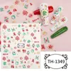 Fuegos Artificiales Coloridos de Año Nuevo Zhengxiang DIY Pegatina Láser para Uñas Gong Xi Fa Cai Pegatina 3D para Uñas Pegatina para Uñas INS