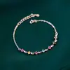 Pulseira Exquisita de Turmalina Sintética de Luxo Leve de Nicho Pulseira Feminina Presente de Aniversário para Melhor Amiga Joia de Mão da Moda Personalizada