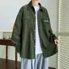 Nova Camisa de Manga Longa Versátil Casual Solta para Trabalho Masculino, Camisa Jaqueta Simples e Estilosa, Primavera e Outono de 2026