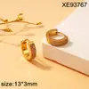Pendientes de Acero de Titanio de Lujo Ligero Estilo Europeo y Americano, Chapados en Oro de 18K, Completamente de Circonita, Aros Abiertos, Modernos y Versátiles, Pendientes de Gama Alta para Comercio Transfronterizo