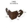 Antigüedad China Latón Puro Protectores de Esquina de Barra Recta Caja de Joyería Gabinete de Madera de Alcanfor Soportes de Esquina Decorativos de Cobre Protectores de Esquina Flores de Esquina