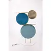 Suporte de Exibição de Joias em Veludo Colorido com Base de Mármore Suporte de Exibição para Colares, Pulseiras, Brincos Exibição para Loja