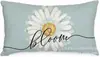 Transfronterizo Nuevo Primavera y Verano Girasol Coche Helado Flor Lino Estampado Cojín de Cintura Dormitorio Coche Decorativo Sofá