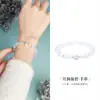Pulseira de Contas Feita à Mão DIY com Pedra Olho de Gato em Prata Esterlina S925 para Mulheres, Joia com Contas da Fortuna Estilo Minimalista de Nicho de Alta Qualidade